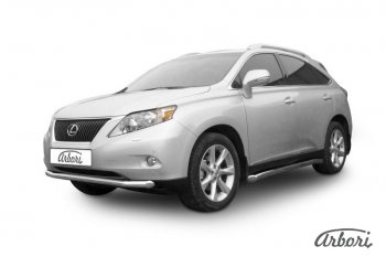 Защита переднего бампера Arbori (нержавейка, 1 труба d76 mm). Lexus RX350 AL10 дорестайлинг (2008-2012)