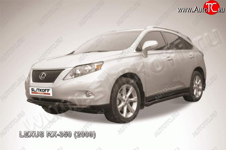 15 749 р. Защита переднего бампер Slitkoff  Lexus RX350  AL10 (2008-2012) дорестайлинг (Цвет: серебристый)  с доставкой в г. Майкоп