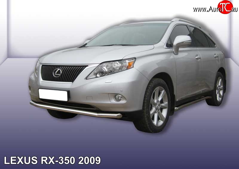 16 999 р. Одинарная защита переднего бампера из трубы диаметром 57 мм Slitkoff Lexus RX350 AL10 дорестайлинг (2008-2012) (Нержавейка, Полированная)  с доставкой в г. Майкоп