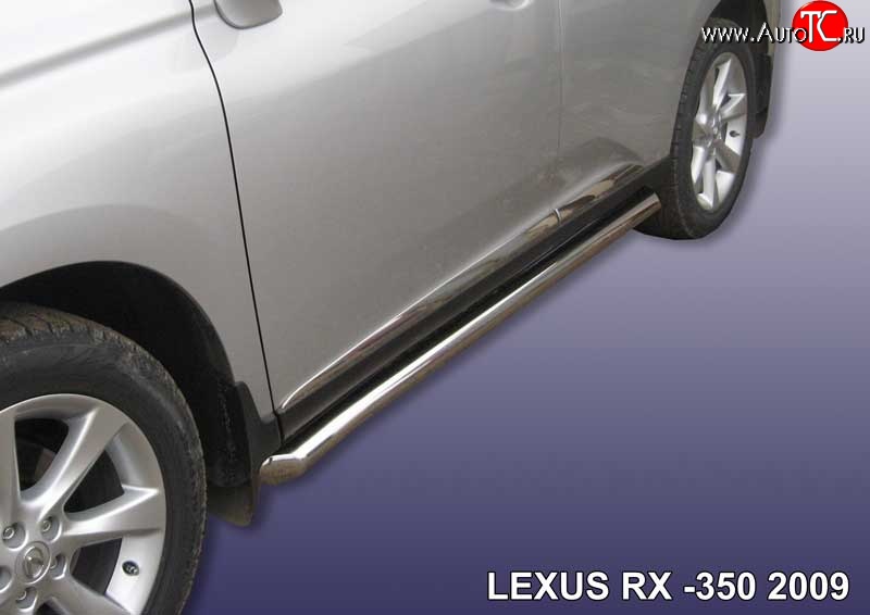 20 999 р. Защита порогов d76 мм с гибами Slitkoff  Lexus RX350  AL10 (2008-2012) дорестайлинг (нержавейка полированная)  с доставкой в г. Майкоп
