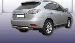 Двойная защита заднего бампера из труб диаметрами по 57 мм Slitkoff Lexus RX350  AL10 (2008-2012) дорестайлинг