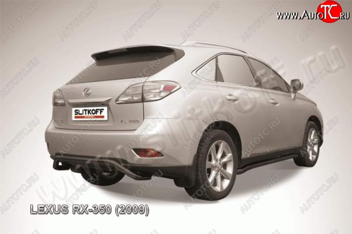 11 299 р. Защита задняя Slitkoff  Lexus RX350  AL10 (2008-2012) дорестайлинг (Цвет: серебристый)  с доставкой в г. Майкоп
