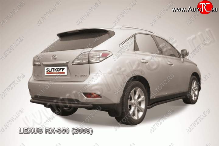 11 299 р. Защита задняя Slitkoff  Lexus RX350  AL10 (2008-2012) дорестайлинг (Цвет: серебристый)  с доставкой в г. Майкоп