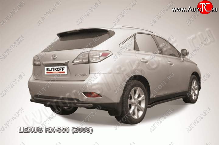 14 649 р. Защита задняя Slitkoff  Lexus RX350  AL10 (2008-2012) дорестайлинг (Цвет: серебристый)  с доставкой в г. Майкоп