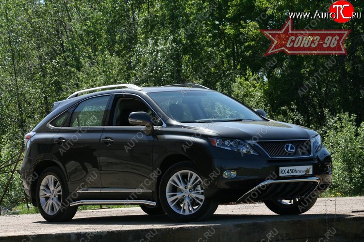 30 104 р. Защита переднего бампера нижняя Souz-96 (d60). Lexus RX450H AL10 дорестайлинг (2009-2012)  с доставкой в г. Майкоп