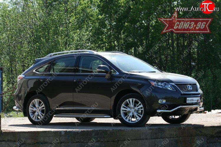 16 199 р. Защита переднего бампера одинарная Souz-96 (d60) Lexus RX450H AL10 дорестайлинг (2009-2012)  с доставкой в г. Майкоп