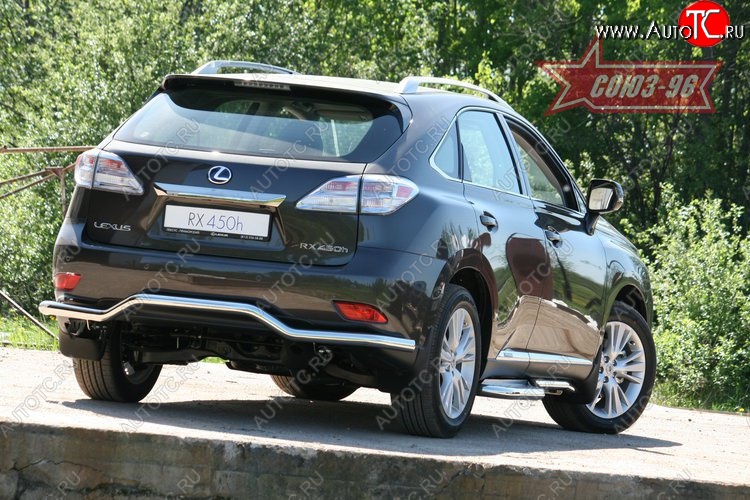 13 049 р. Защита заднего бампера Souz-96 (d60) Lexus RX450H AL10 дорестайлинг (2009-2012)  с доставкой в г. Майкоп