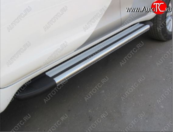 11 519 р. Порожки для ног Arbori Luxe Silver Lifan X60 2-ой рестайлинг (2016-2025)  с доставкой в г. Майкоп