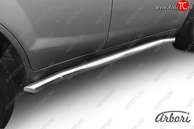 13 319 р. Защита штатных порогов Arbori (нержавейка, d60 mm). Lifan X60 дорестайлинг (2011-2015)  с доставкой в г. Майкоп