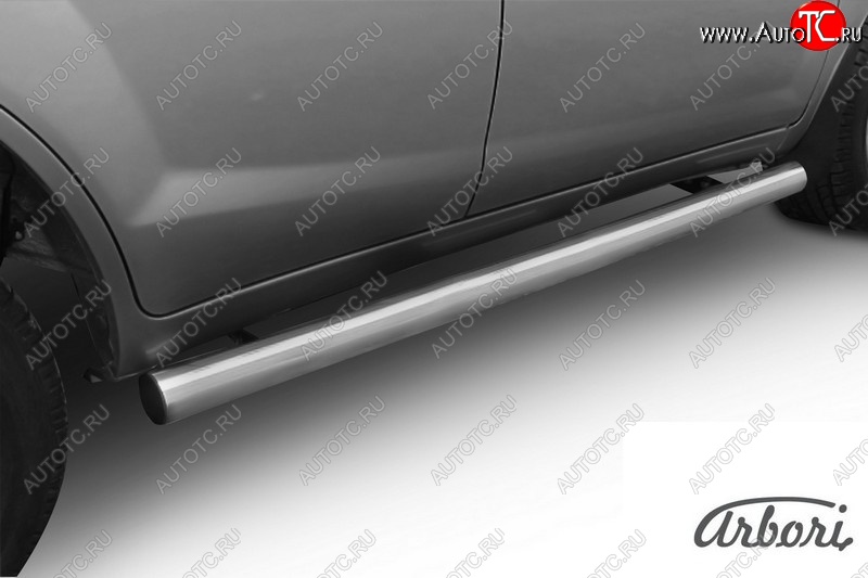 10 889 р. Защита штатных порогов Arbori (нержавейка, d76 mm). Lifan X60 дорестайлинг (2011-2015)  с доставкой в г. Майкоп