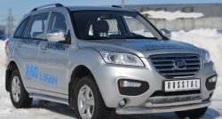 20 999 р. Двойная защита переднего бампера из труб диаметром 76 и 63 мм SLITKOFF Lifan X60 дорестайлинг (2011-2015)  с доставкой в г. Майкоп. Увеличить фотографию 4