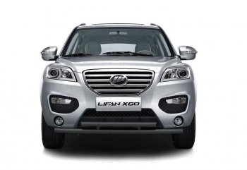 6 749 р. Защита переднего бампера двойная из труб d63/51 мм Petroil Tuning Lifan X60 дорестайлинг (2011-2015) (Цвет: Черный (Шагрень))  с доставкой в г. Майкоп. Увеличить фотографию 4