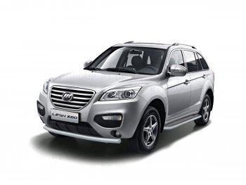 6 079 р. Защита переднего бампера (сталь с покрытием, Ø63 мм) Petroil Tuning Lifan X60 дорестайлинг (2011-2015) (Цвет: Черный (Шагрень))  с доставкой в г. Майкоп. Увеличить фотографию 2