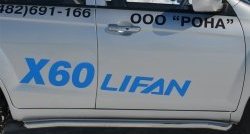 70 999 р. Защита порогов из круглой трубы диаметром 63 мм Russtal Lifan X60 дорестайлинг (2011-2015) (Защита порогов с со скосами на торцах (вариант 1))  с доставкой в г. Майкоп. Увеличить фотографию 2