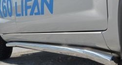 70 999 р. Защита порогов из круглой трубы диаметром 63 мм Russtal Lifan X60 дорестайлинг (2011-2015) (Защита порогов с со скосами на торцах (вариант 1))  с доставкой в г. Майкоп. Увеличить фотографию 12