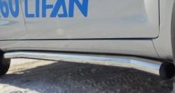 70 999 р. Защита порогов из круглой трубы диаметром 63 мм Russtal Lifan X60 дорестайлинг (2011-2015) (Защита порогов с со скосами на торцах (вариант 1))  с доставкой в г. Майкоп. Увеличить фотографию 8