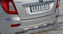 16 999 р. Защита заднего бампера (2 трубы Ø63 мм, нержавейка) SLITKOFF  Lifan X60 (2011-2015) дорестайлинг  с доставкой в г. Майкоп. Увеличить фотографию 2