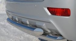 16 999 р. Защита заднего бампера (2 трубы Ø63 мм, нержавейка) SLITKOFF  Lifan X60 (2011-2015) дорестайлинг  с доставкой в г. Майкоп. Увеличить фотографию 3