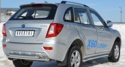 16 999 р. Защита заднего бампера (2 трубы Ø63 мм, нержавейка) SLITKOFF  Lifan X60 (2011-2015) дорестайлинг  с доставкой в г. Майкоп. Увеличить фотографию 4