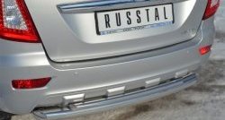 18 549 р. Защита заднего бампера (Ø76 и 42 мм, нержавейка) SLITKOFF  Lifan X60 (2011-2015) дорестайлинг  с доставкой в г. Майкоп. Увеличить фотографию 2