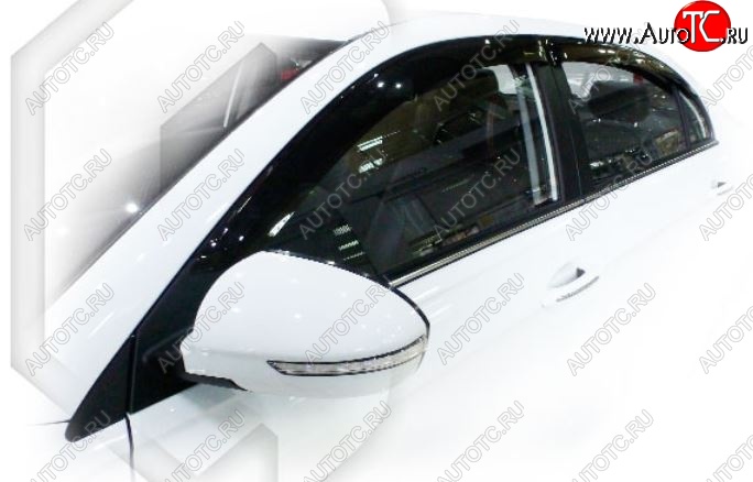 1 999 р. Дефлектора окон CA-Plastic Lifan Solano  дорестайлинг (2016-2025) (Classic полупрозрачный, Без хром.молдинга)  с доставкой в г. Майкоп