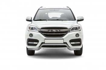 18 199 р. Защита переднего бампера Petroil Tuning (d51, волна) Lifan X60 2-ой рестайлинг (2016-2025) (Нержавеющая полированная сталь)  с доставкой в г. Майкоп. Увеличить фотографию 2