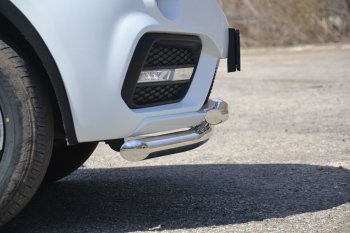 14 499 р. Защита переднего бампера двойная из труб d63/51 мм Petroil Tuning Lifan X60 2-ой рестайлинг (2016-2025) (Нержавеющая полированная сталь)  с доставкой в г. Майкоп. Увеличить фотографию 2