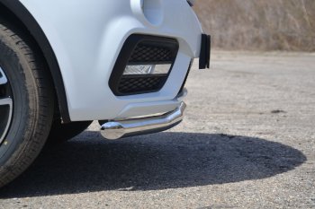 15 309 р. Защита переднего бампера одинарная из трубы d63 мм Petroil Tuning Lifan X60 2-ой рестайлинг (2016-2025) (Нержавеющая полированная сталь)  с доставкой в г. Майкоп. Увеличить фотографию 2