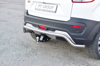 17 989 р. Защита заднего бампера Petroil Tuning Волна (d51) Lifan X60 2-ой рестайлинг (2016-2025) (Нержавеющая полированная сталь)  с доставкой в г. Майкоп. Увеличить фотографию 2