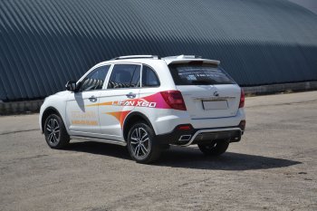 17 989 р. Защита заднего бампера Petroil Tuning Волна (d51) Lifan X60 2-ой рестайлинг (2016-2025) (Нержавеющая полированная сталь)  с доставкой в г. Майкоп. Увеличить фотографию 3