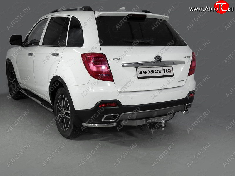 17 449 р. Фаркоп (тягово-сцепное устройство) TCC (с надписью)  Lifan X60 (2016-2025) 2-ой рестайлинг (Оцинкованный, шар E)  с доставкой в г. Майкоп
