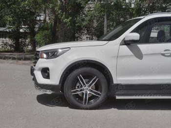 17 699 р. Защита переднего бампера (Ø 63 мм, ) SLITKOFF  Lifan X70 (2018-2025)  с доставкой в г. Майкоп. Увеличить фотографию 3