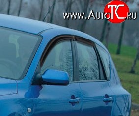 949 р. Комплект дефлекторов окон (ветровиков) 4 шт. Russtal Mazda 3/Axela BK дорестайлинг, хэтчбэк (2003-2006)  с доставкой в г. Майкоп
