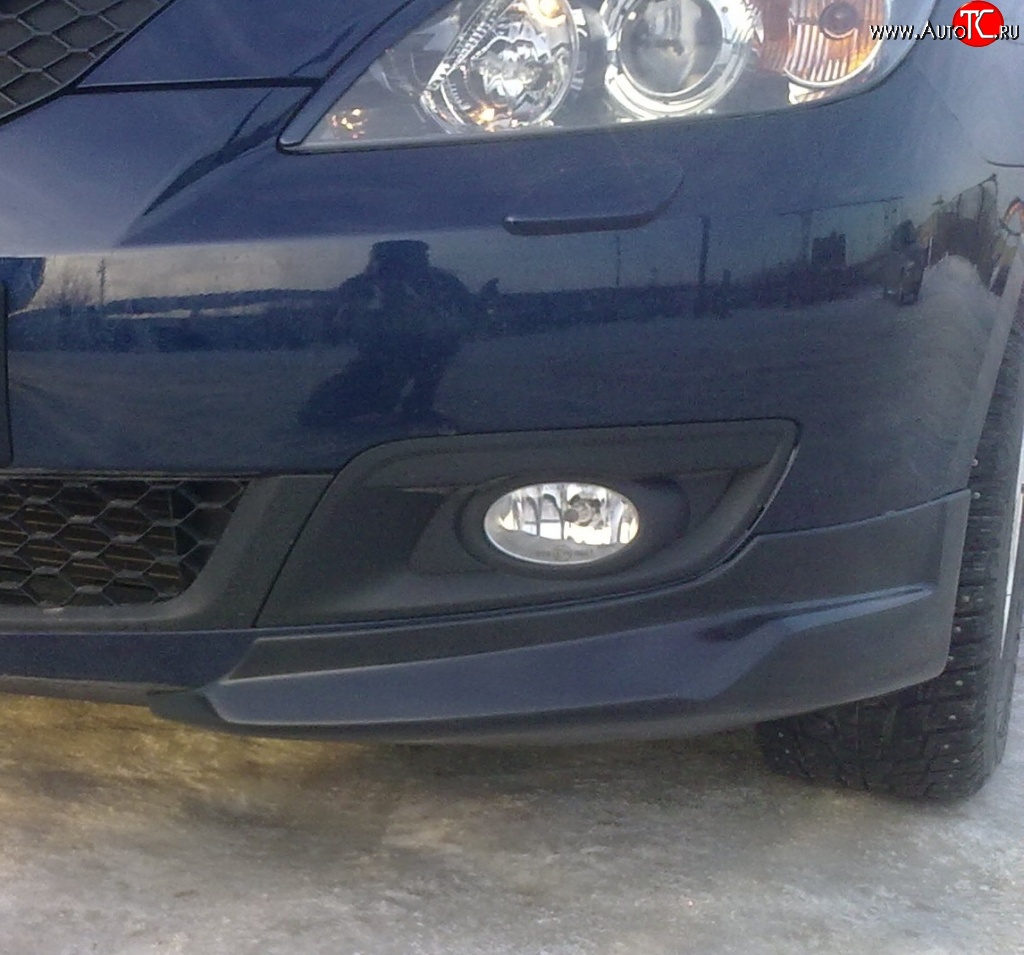 3 639 р. Накладки на передний бампер Turing Mazda 3/Axela BK дорестайлинг, хэтчбэк (2003-2006) (Неокрашенные)  с доставкой в г. Майкоп