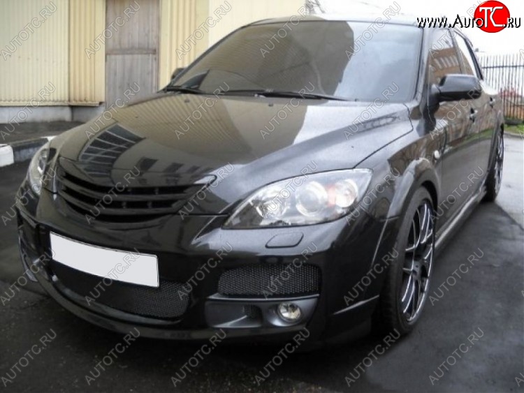 7 899 р. Передний бампер ASC MAGNUM Mazda 3/Axela BK дорестайлинг, хэтчбэк (2003-2006) (без сетки, без противотуманных фар, Неокрашенный)  с доставкой в г. Майкоп