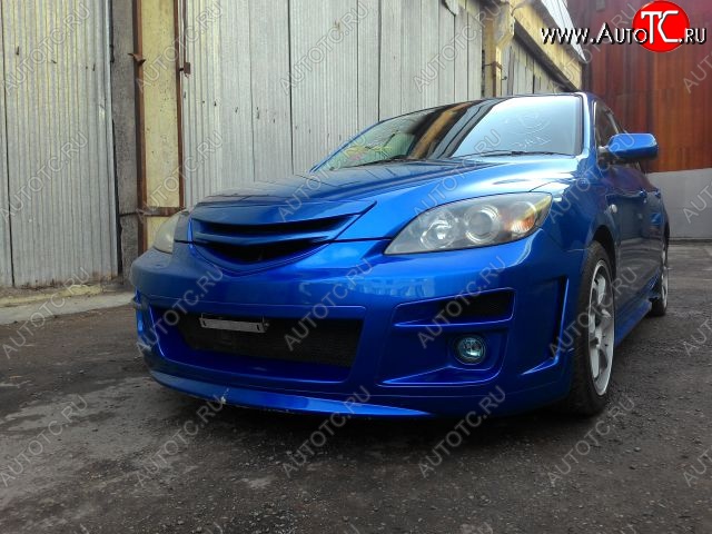 8 649 р. Передний бампер AutoEXE Mazda 3/Axela BK дорестайлинг, хэтчбэк (2003-2006) (Неокрашенный)  с доставкой в г. Майкоп
