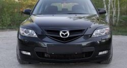 749 р. Реснички RA на фары  Mazda 3/Axela  BK (2006-2009) рестайлинг, хэтчбэк (Неокрашенные)  с доставкой в г. Майкоп. Увеличить фотографию 3