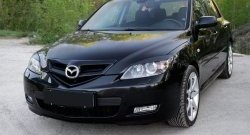 749 р. Реснички на фары RA  Mazda 3/Axela  BK (2003-2009) дорестайлинг, хэтчбэк, рестайлинг, хэтчбэк (Неокрашенные)  с доставкой в г. Майкоп. Увеличить фотографию 3