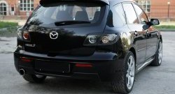 749 р. Реснички на фонари RA Mazda 3/Axela BK дорестайлинг, хэтчбэк (2003-2006) (Неокрашенные)  с доставкой в г. Майкоп. Увеличить фотографию 2