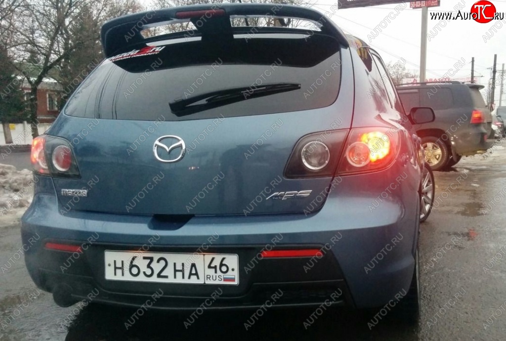 16 199 р. Спойлер со стоп-сигналом ASC Mazda 3/Axela BK дорестайлинг, хэтчбэк (2003-2006) (Неокрашенный)  с доставкой в г. Майкоп