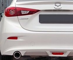 7 199 р. Диффузор заднего бампера Sport v1  Mazda 3/Axela  BM (2013-2016) дорестайлинг, хэтчбэк (Неокрашенная)  с доставкой в г. Майкоп. Увеличить фотографию 2