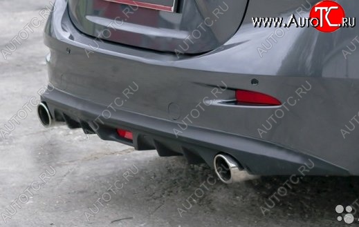 7 199 р. Диффузор заднего бампера Sport v2  Mazda 3/Axela  BM (2013-2016) дорестайлинг, хэтчбэк (Неокрашенная)  с доставкой в г. Майкоп