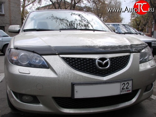 2 599 р. Дефлектор капота NovLine Mazda 3/Axela BK дорестайлинг седан (2003-2006)  с доставкой в г. Майкоп