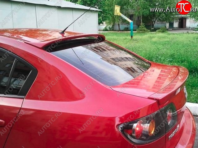 4 599 р. Козырёк на заднее стекло CT v2 Mazda 3/Axela BK дорестайлинг седан (2003-2006) (Неокрашенный)  с доставкой в г. Майкоп