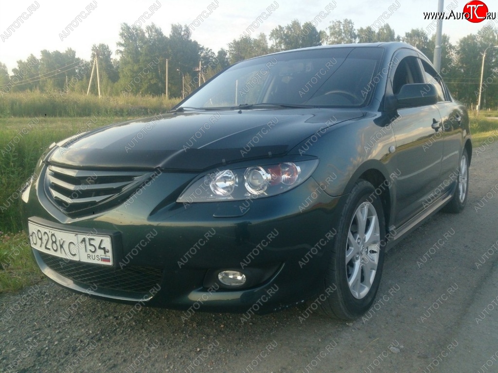 3 189 р. Решётка радиатора Корнер  Mazda 3/Axela  BK (2003-2006) дорестайлинг седан (Неокрашенная)  с доставкой в г. Майкоп