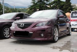999 р. Реснички на фары RAVEN STYLE Mazda 3/Axela BK дорестайлинг седан (2003-2006) (Неокрашенные)  с доставкой в г. Майкоп. Увеличить фотографию 3