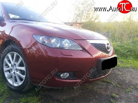 999 р. Реснички на фары RAVEN STYLE Mazda 3/Axela BK дорестайлинг седан (2003-2006) (Неокрашенные)  с доставкой в г. Майкоп