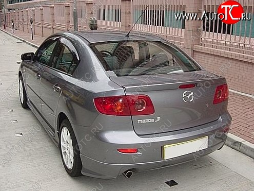4 599 р. Лип спойлер CT Mazda 3/Axela BK дорестайлинг седан (2003-2006) (Неокрашенный)  с доставкой в г. Майкоп