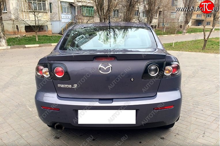 3 449 р. Лип спойлер SEDAN SPORT Mazda 3/Axela BK дорестайлинг седан (2003-2006) (Неокрашенный)  с доставкой в г. Майкоп