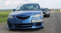 8 499 р. Передний бампер Mazda Speed  Mazda 3/Axela  BK (2003-2006) дорестайлинг седан (Неокрашенный)  с доставкой в г. Майкоп. Увеличить фотографию 2